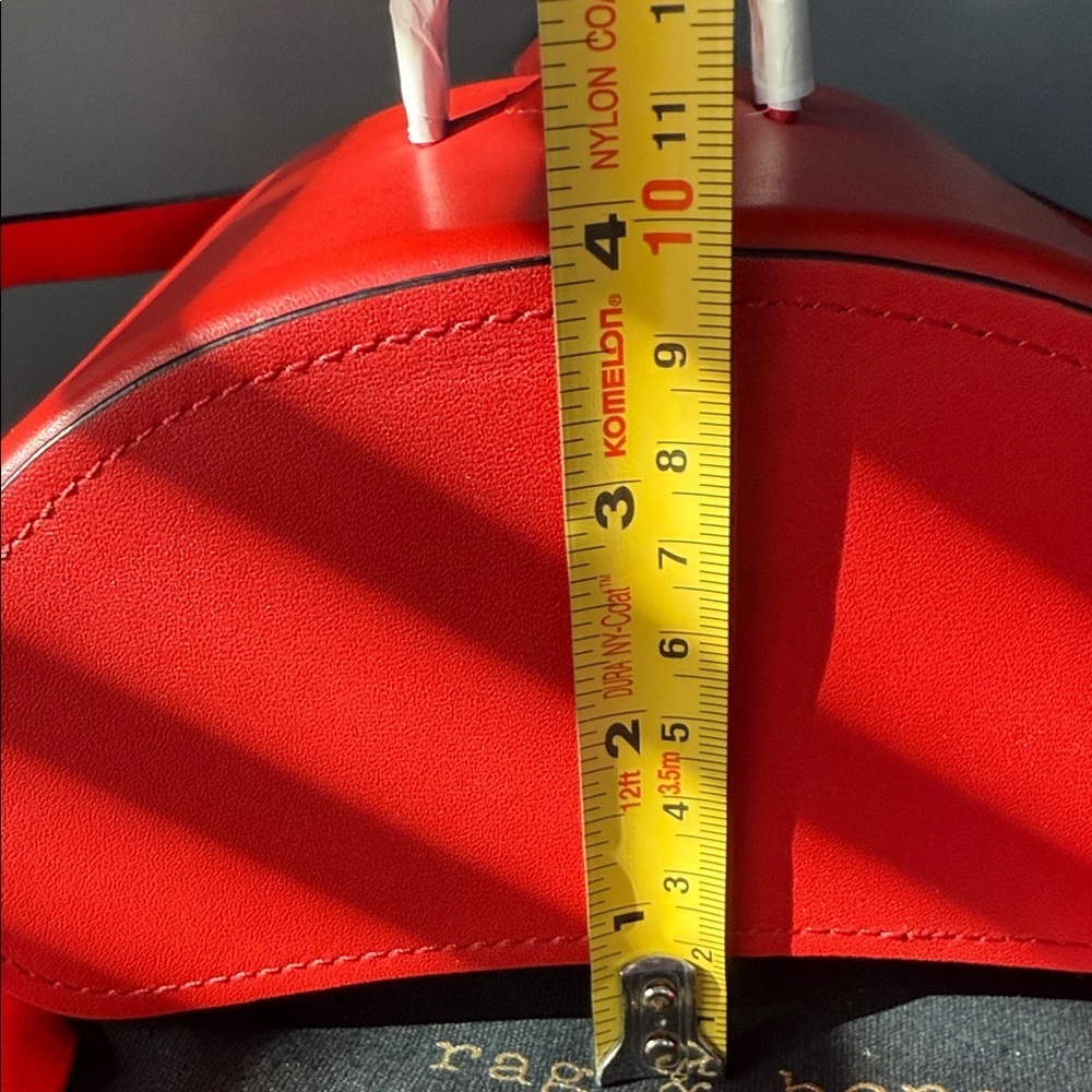 Rag & Bone Leather Crossbody Binocular Bag w/Top Handle in "Barrow" in Fiery Red - Picture 16 of 16